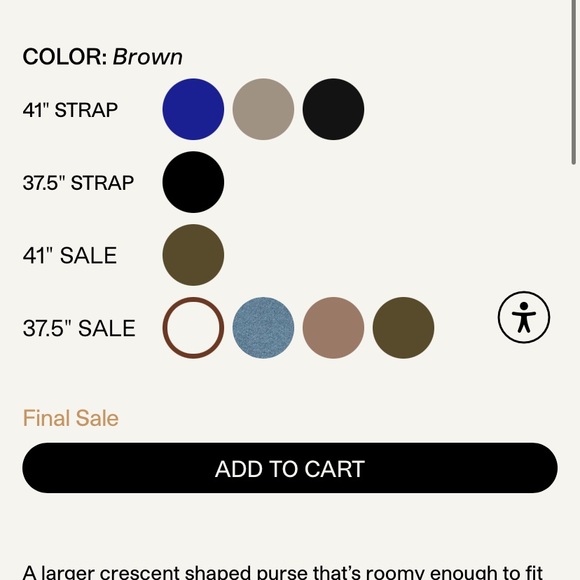 Large Brown Baggu Crescent Bag - Picture 3 of 5